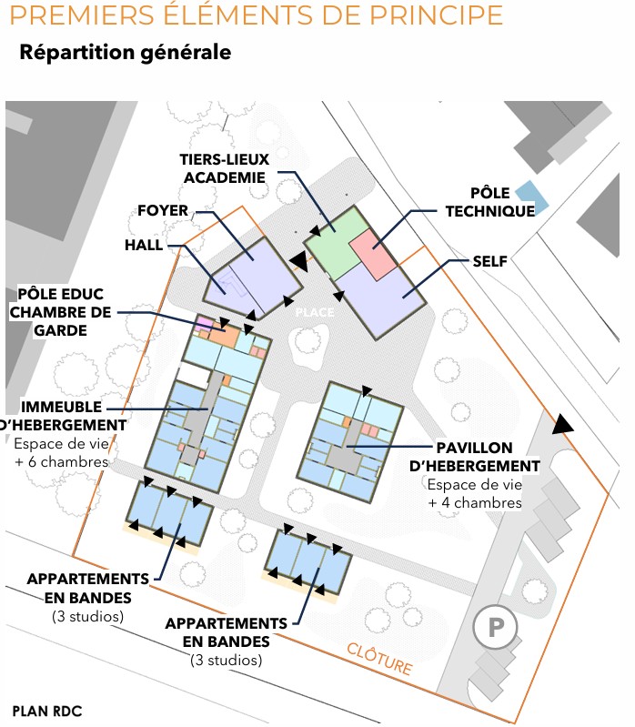 Modélisation plan internat Cazouls
